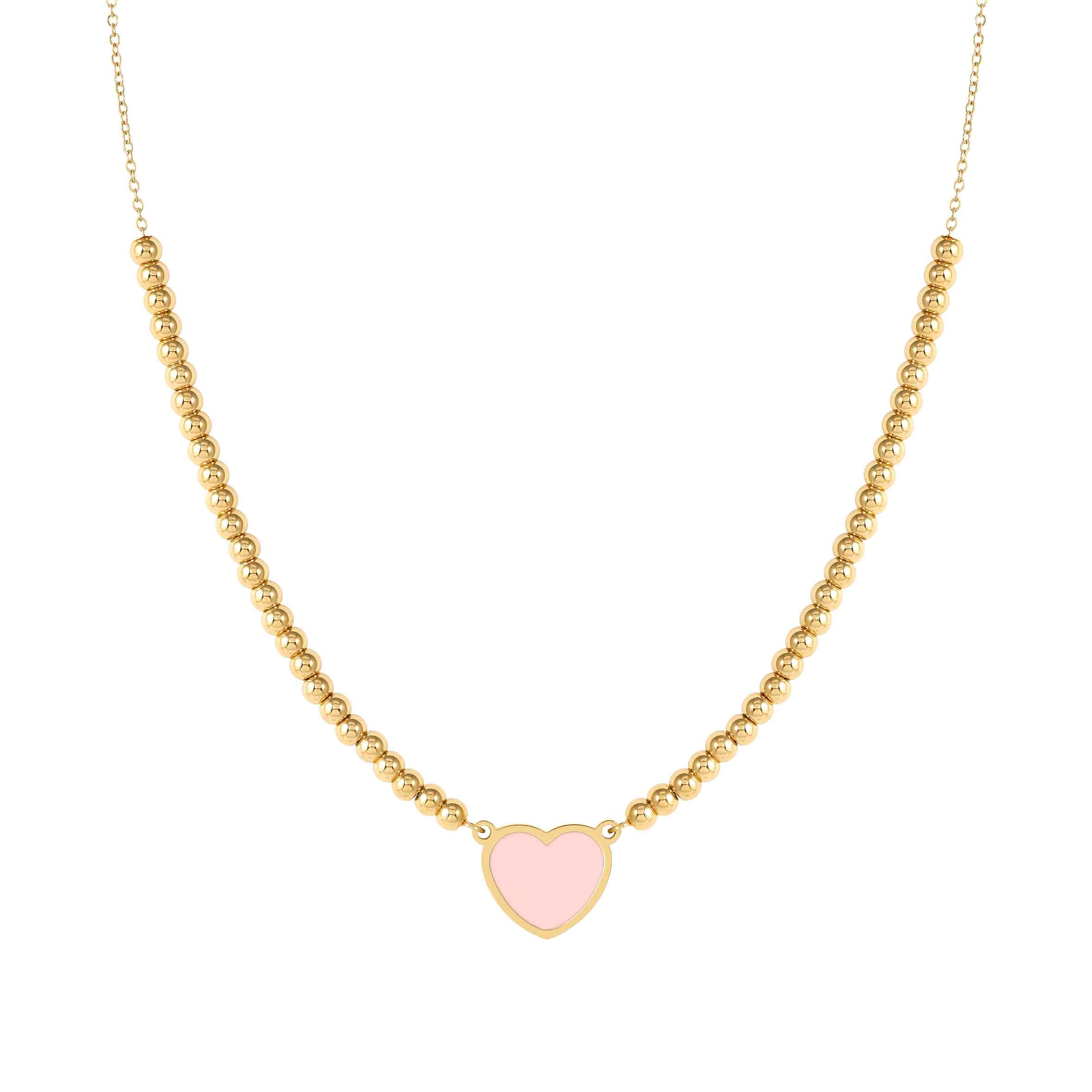 Emosfere necklace, gold finish with Heart