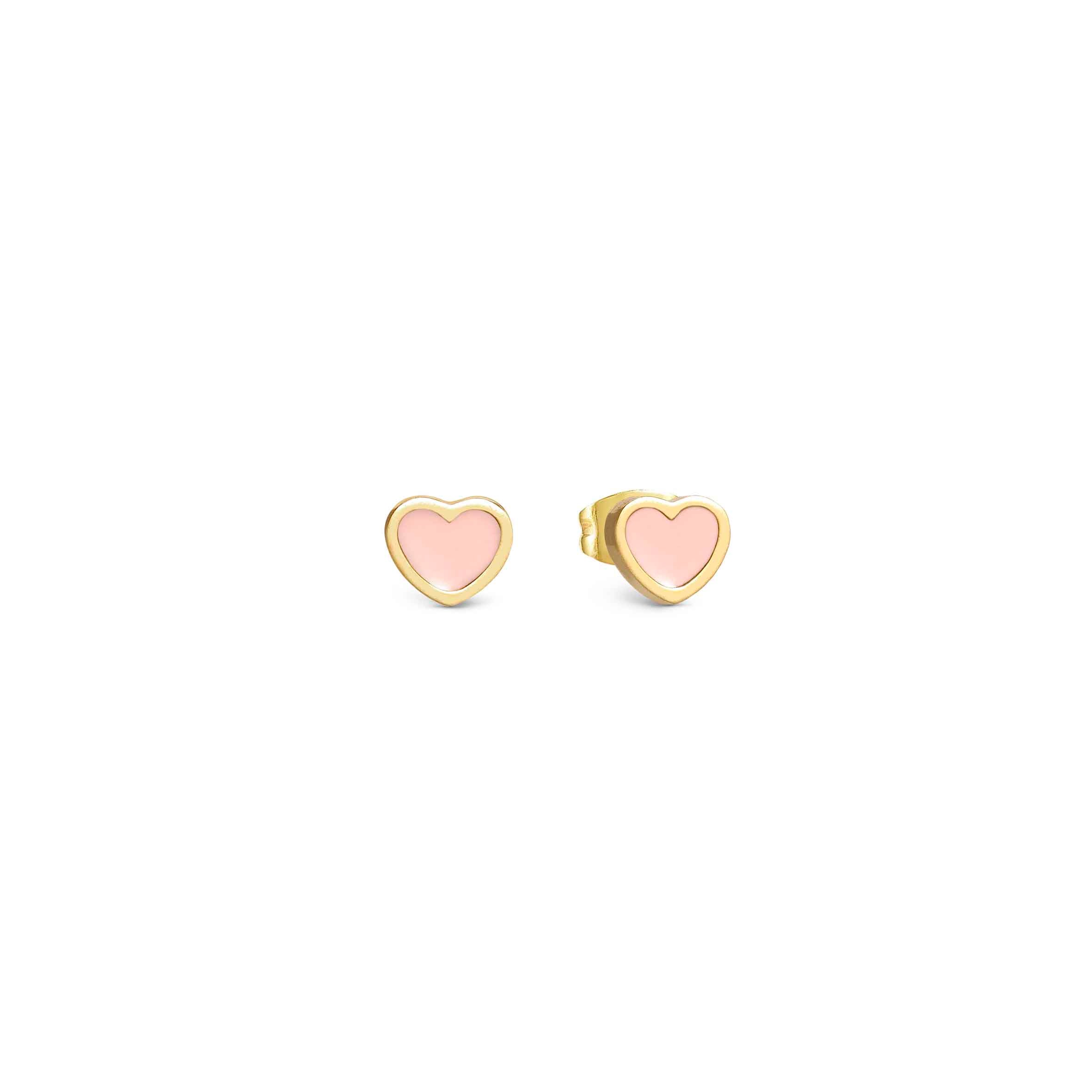 Emosfere earrings, yellow finish, Heart