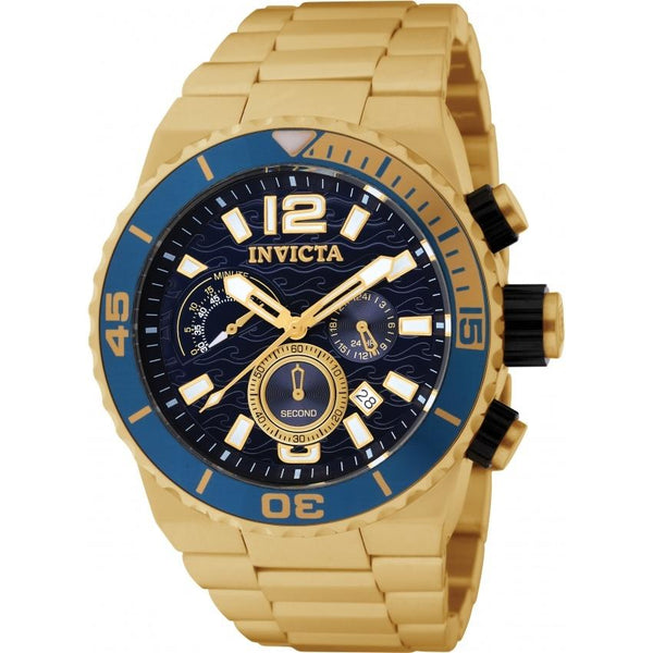 Invicta Men's 1344 Pro Diver Chronograph Gold-Tone Stainless Steel Watch