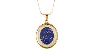 Sagittarius Celestial Wheel Pendant Necklace (Gold)