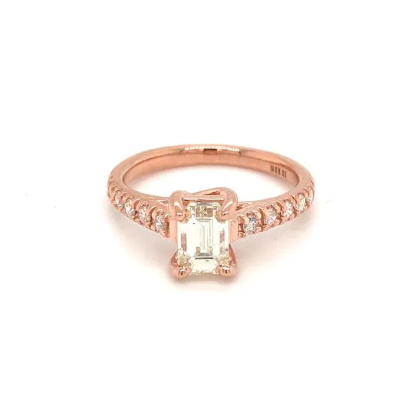 14 Karat Rose Gold Natural Diamond Engagement Ring Setting