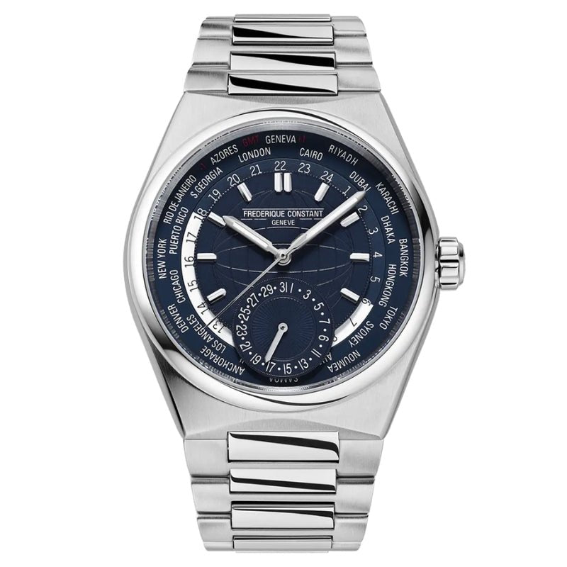 Frederique Constant Highlife Worldtimer Manufacture Automatic Watch on Bracelet - FC-718N4NH6B