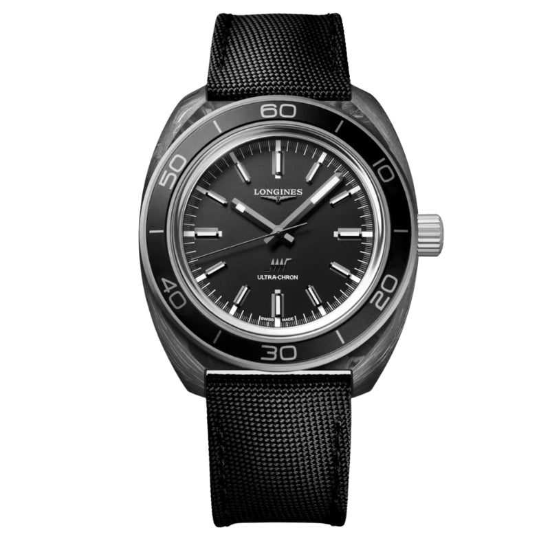 Longines Ultra-Chron Titanium and Carbon Black Dial - L2.839.4.52.2