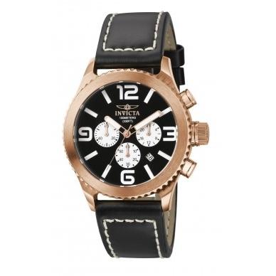 Invicta Men's 1429 Specialty Chronograph Black Leather Watch