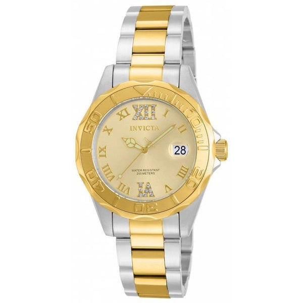 Invicta Women's 14351 Pro Diver Gold-Tone and Silver Stainless Steel Watch