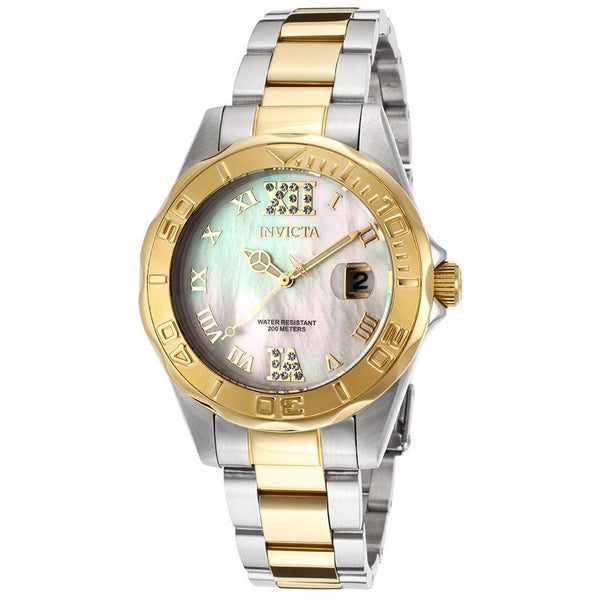 Invicta Women's 14353 Pro Diver Gold-Tone and Silver Stainless Steel Watch