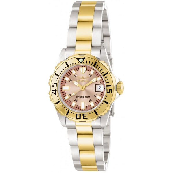 Invicta Women's 14370 Pro Diver Gold-Tone and Silver Stainless Steel Watch