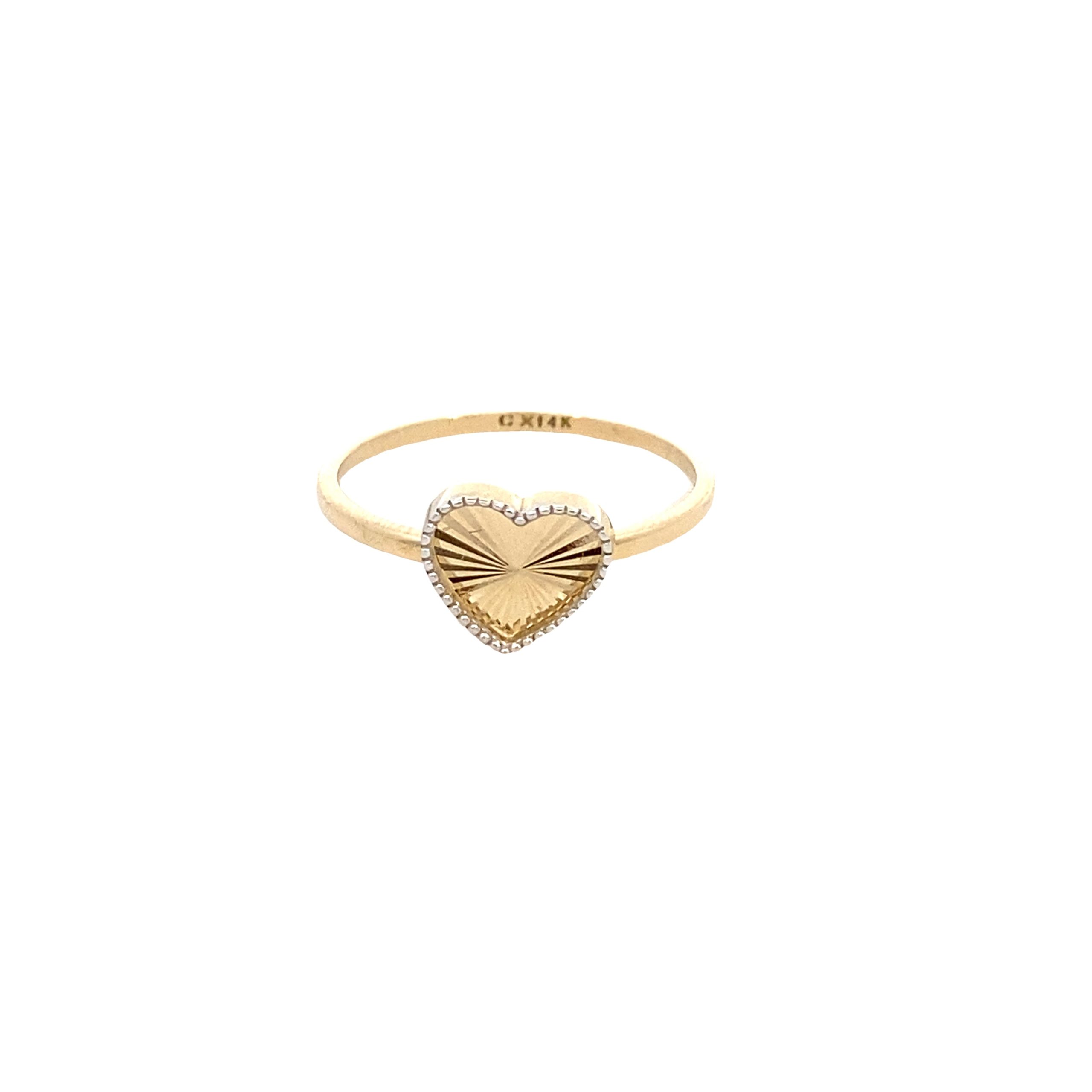 14K Gold Heart Ring