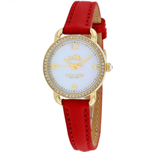 Coach Women's 14502452 Delancey Red Leather Watch