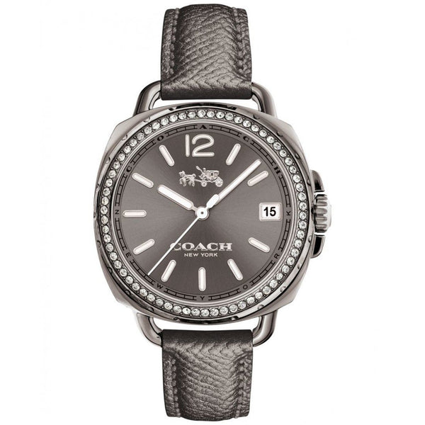 Coach Women's 14502628 Tatum Black Leather Watch