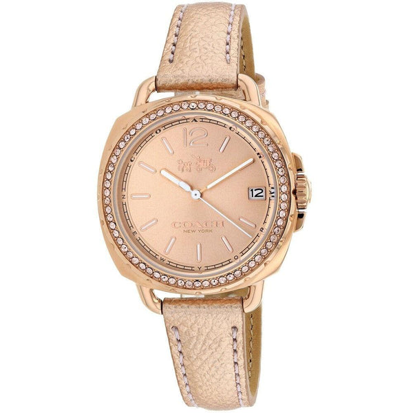 Coach Women's 14502629 Tatum Rose Gold-Tone Leather Watch