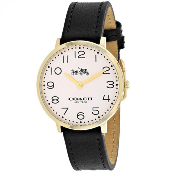 Coach Women's 14502683 Slim Easton Black Leather Watch