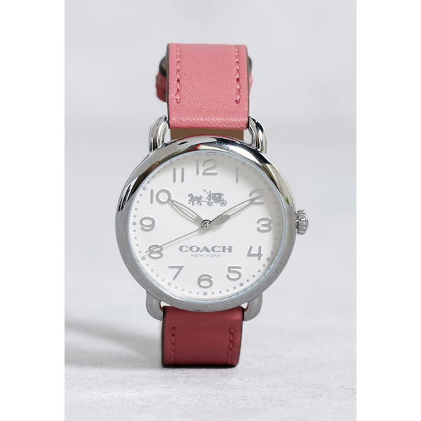 Coach Women's 14502717 Delancey Pink Leather Watch