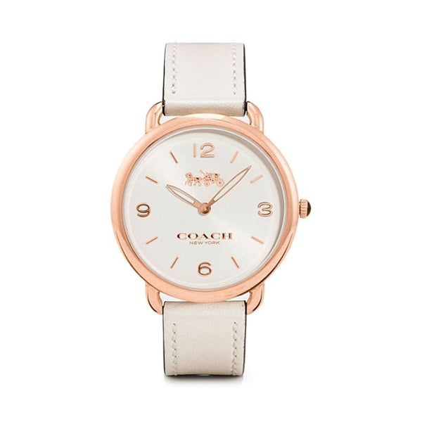 Coach Women's 14502795 Delancey White Leather Watch