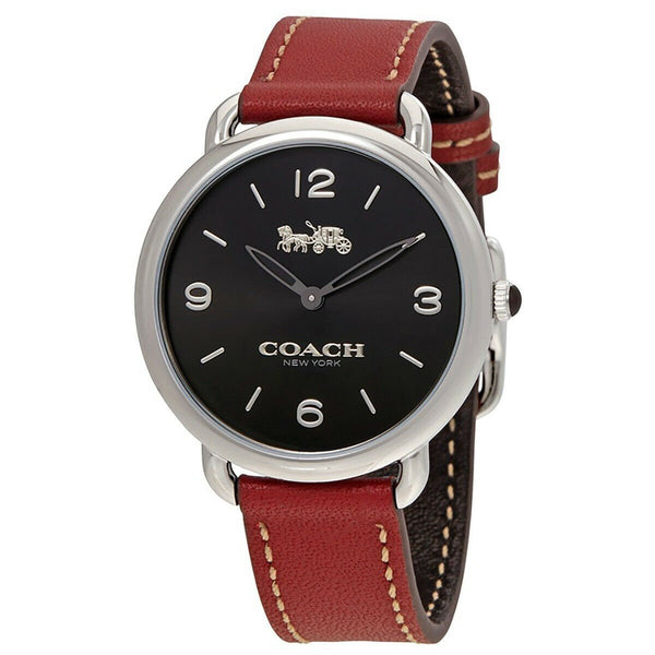 Coach Women's 14502796 Delancey Red Leather Watch