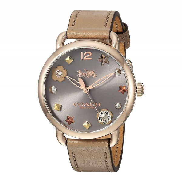 Coach Women's 14502797 Delancey Brown Leather Watch