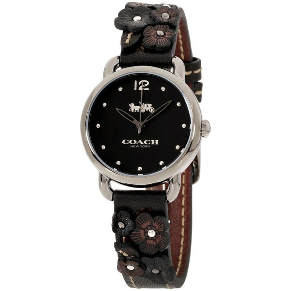 Coach Women's 14502816 Delancey Black Leather Watch