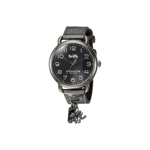 Coach Women's 14502818 Delancey Black Leather Watch