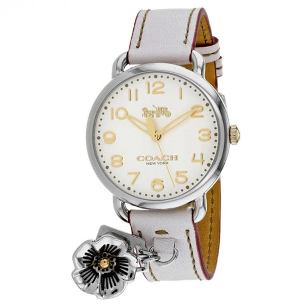 Coach Women's 14502819 Delancey White Leather Watch