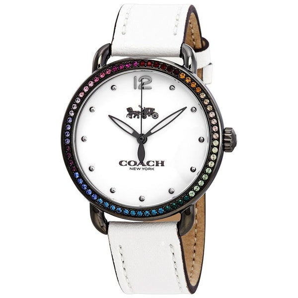 Coach Women's 14502888 Delancey White Leather Watch