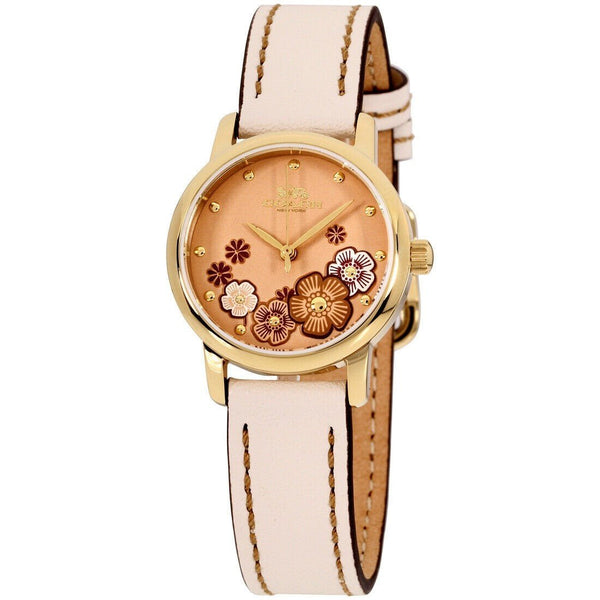 Coach Women's 14503059 Grand Beige Leather Watch