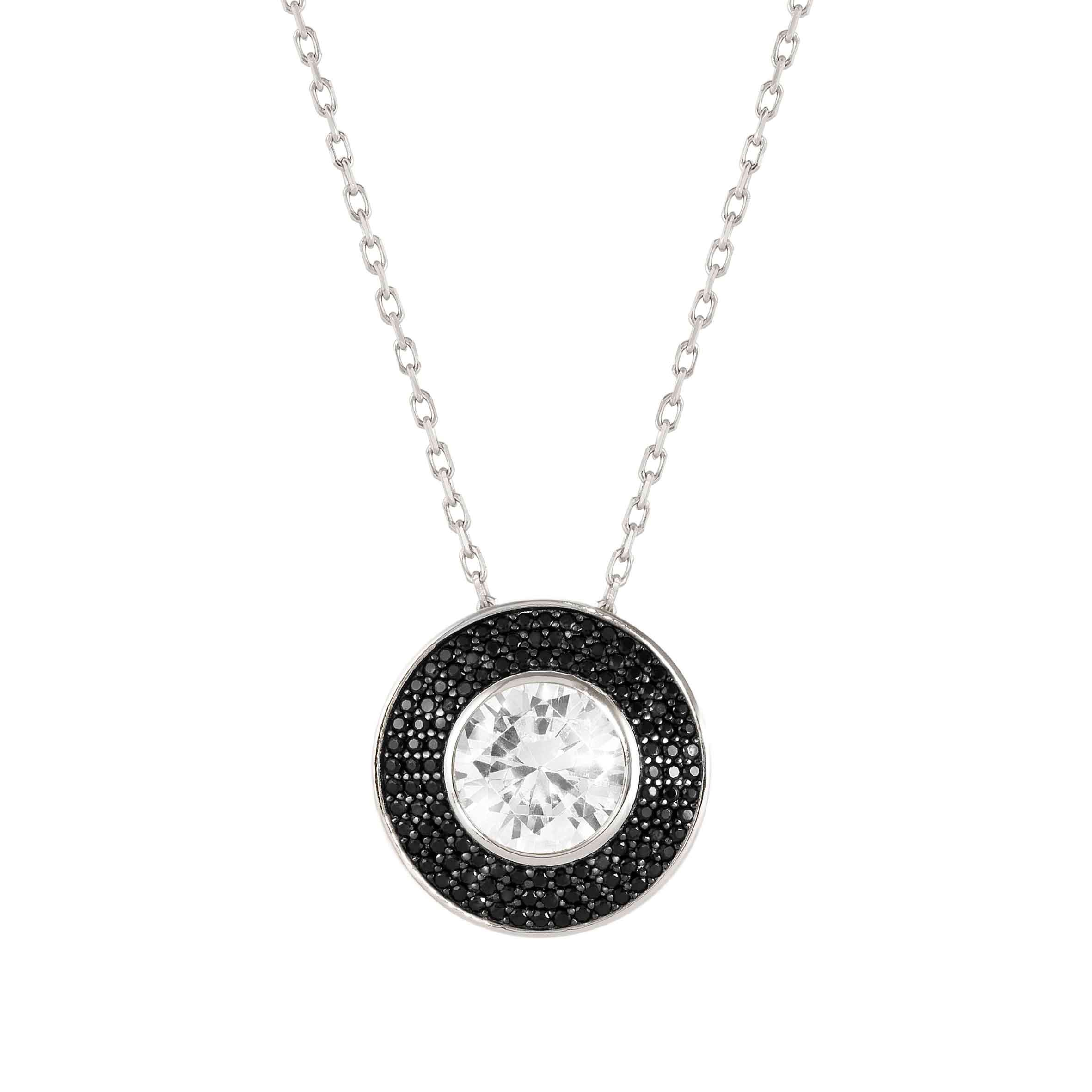 Aurea necklace in sterling silver, Cubic Zirconia
