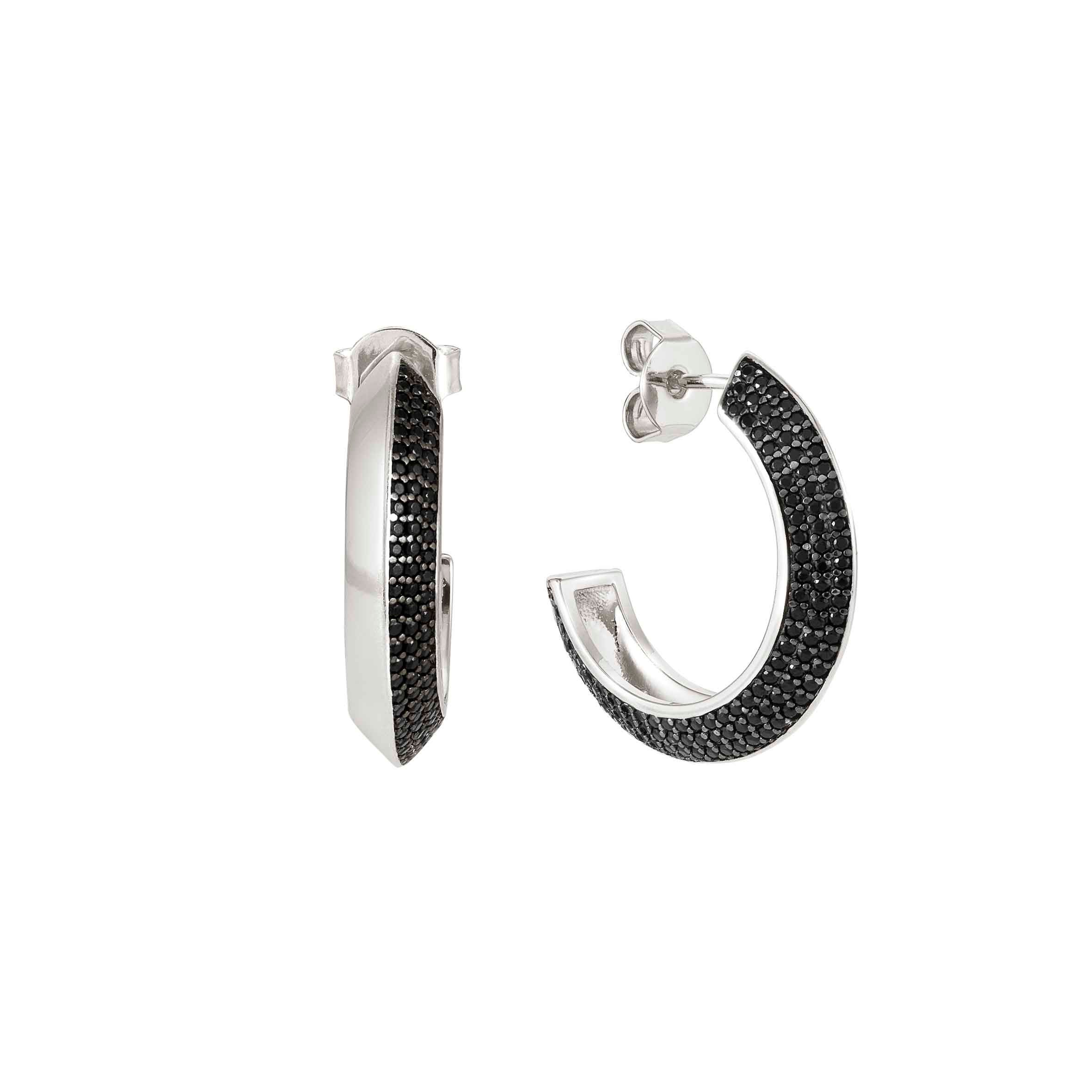 Large Aurea earrings in sterling silver