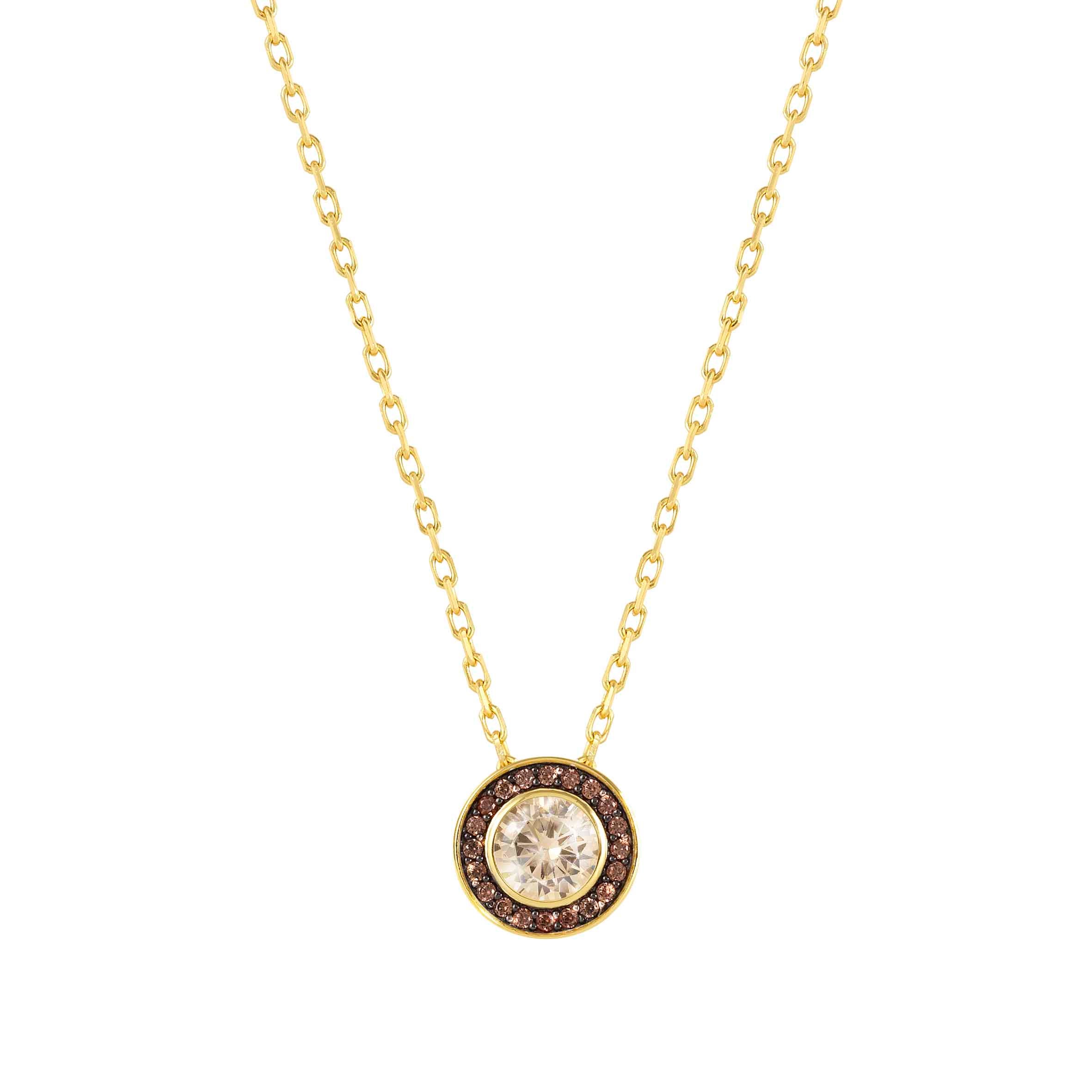 Sterling silver Aurea necklace with Cubic Zirconia