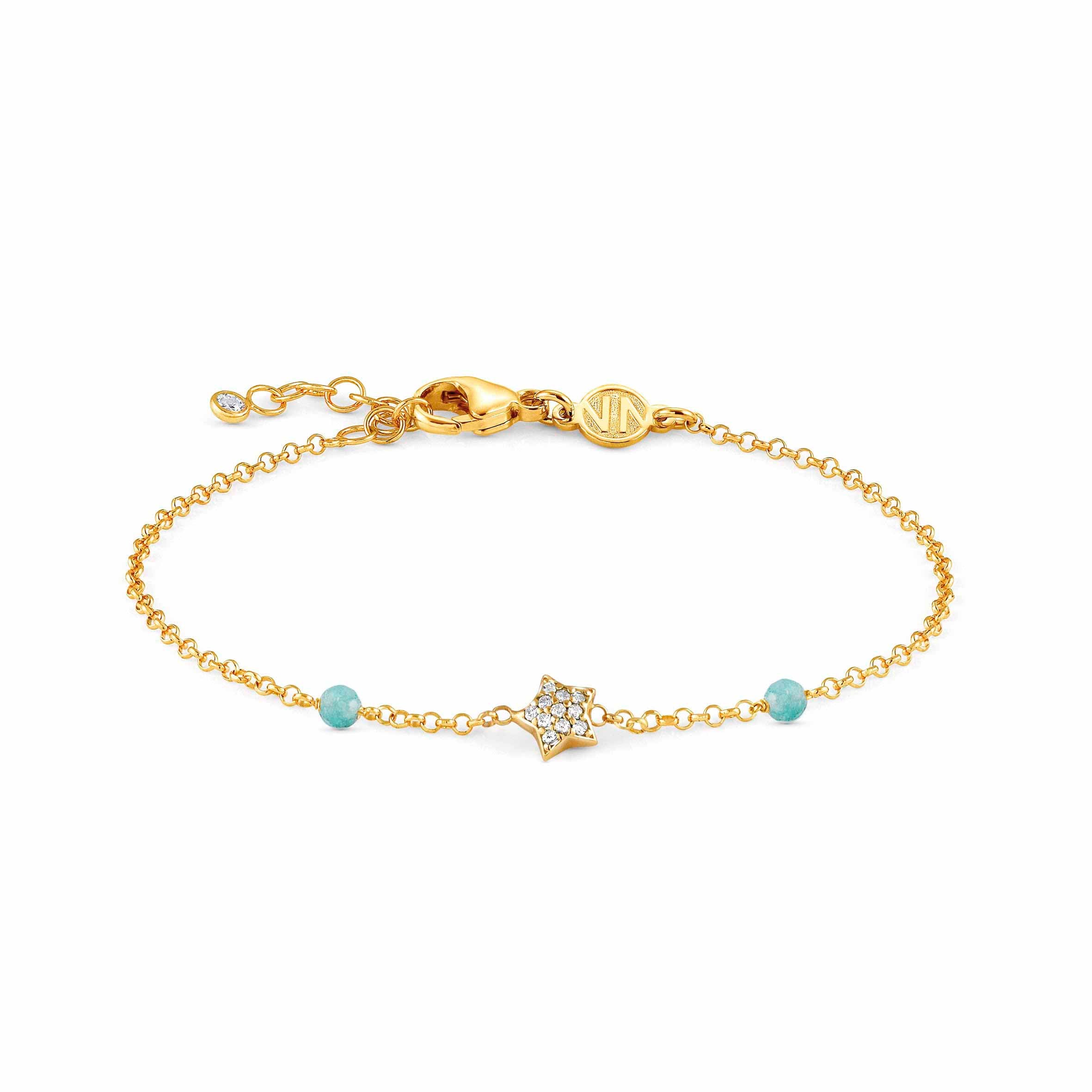 Gioie Bracelet with Star and Light Blue Jade