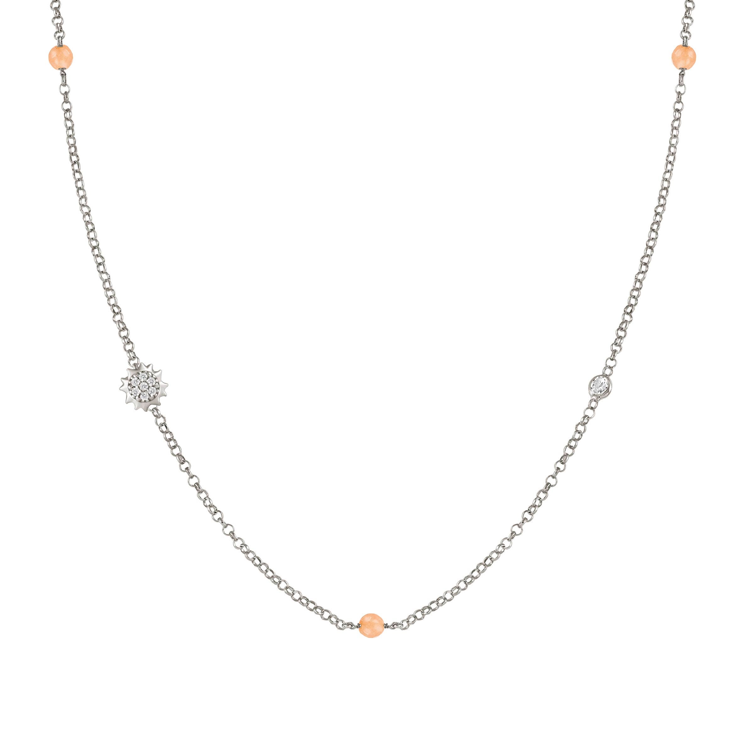 Gioie Necklace with Sun and Orange Jade