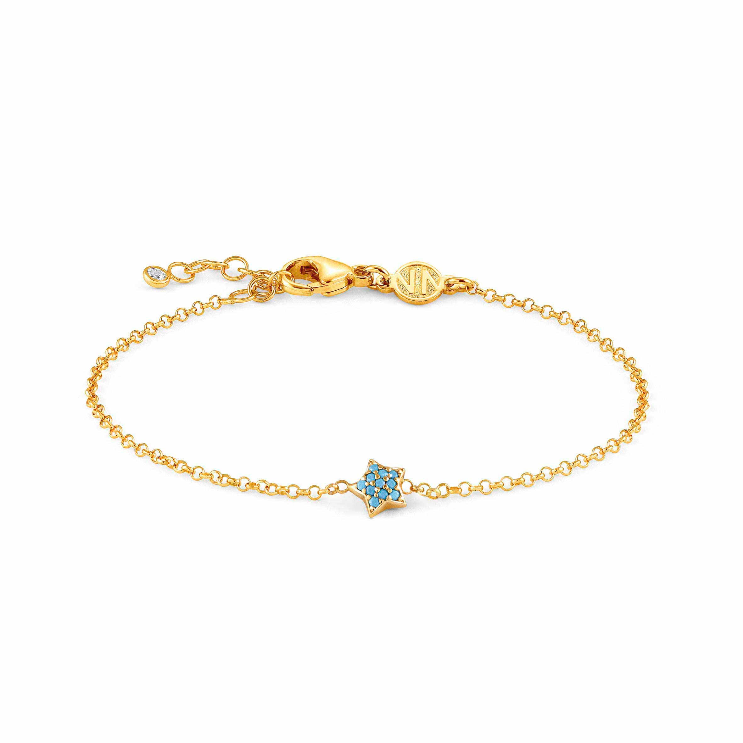 Gioie Bracelet with Star and Light Blue Zirconia
