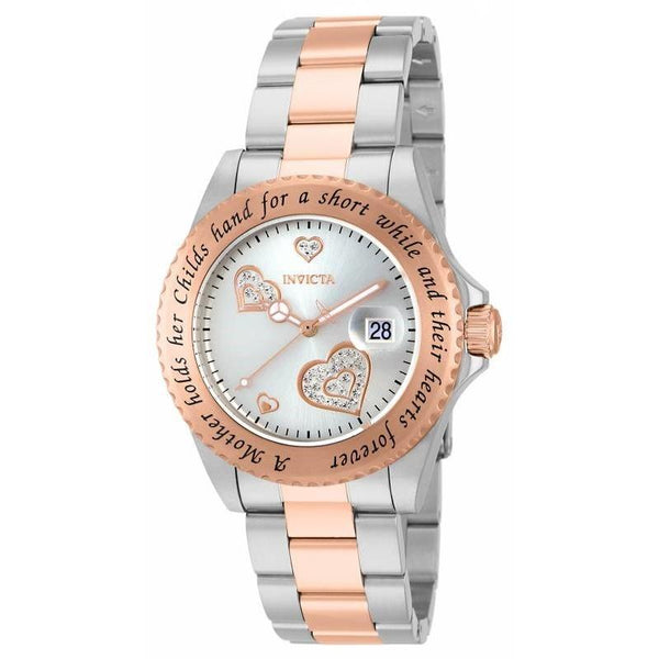 Invicta Women's 14731 Angel Rose-Tone and Silver Stainless Steel Watch
