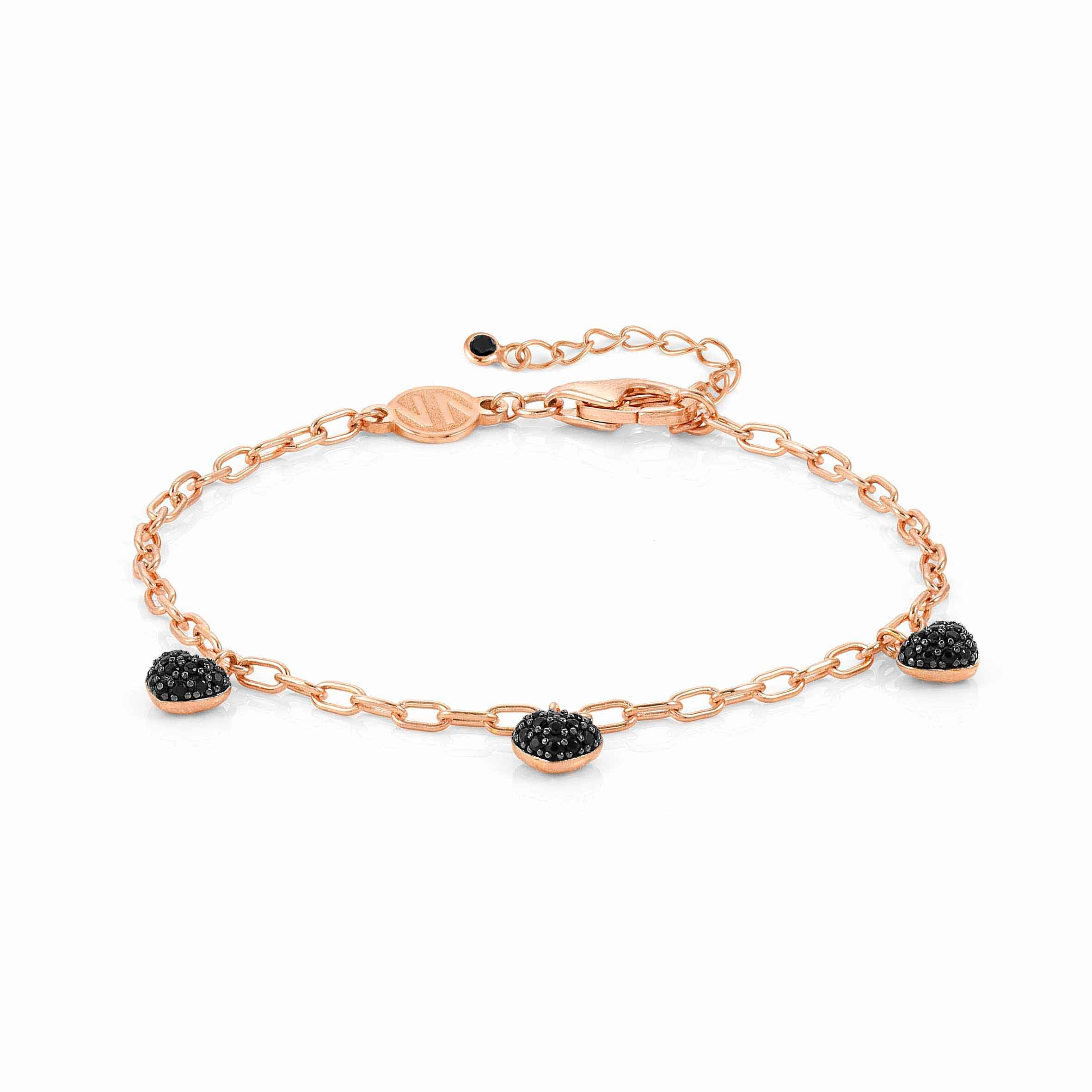 Easychic Hearts bracelet rose gold finish