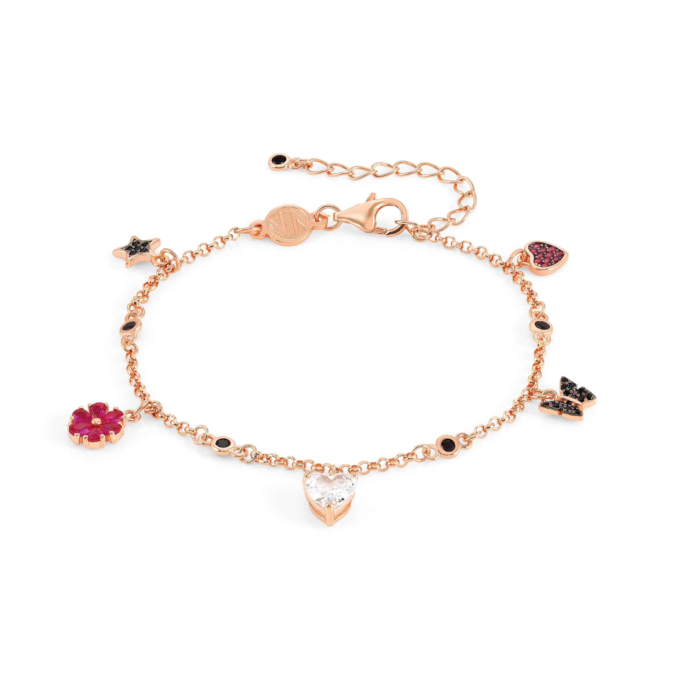 Sweetrock Nature bracelet, Rosegold and pendants