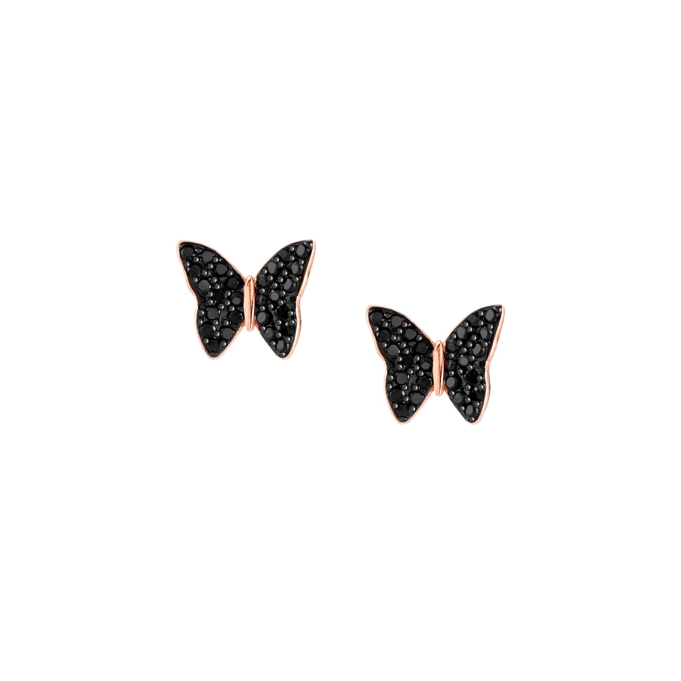 Sweetrock Nature Butterfly earrings, rose gold