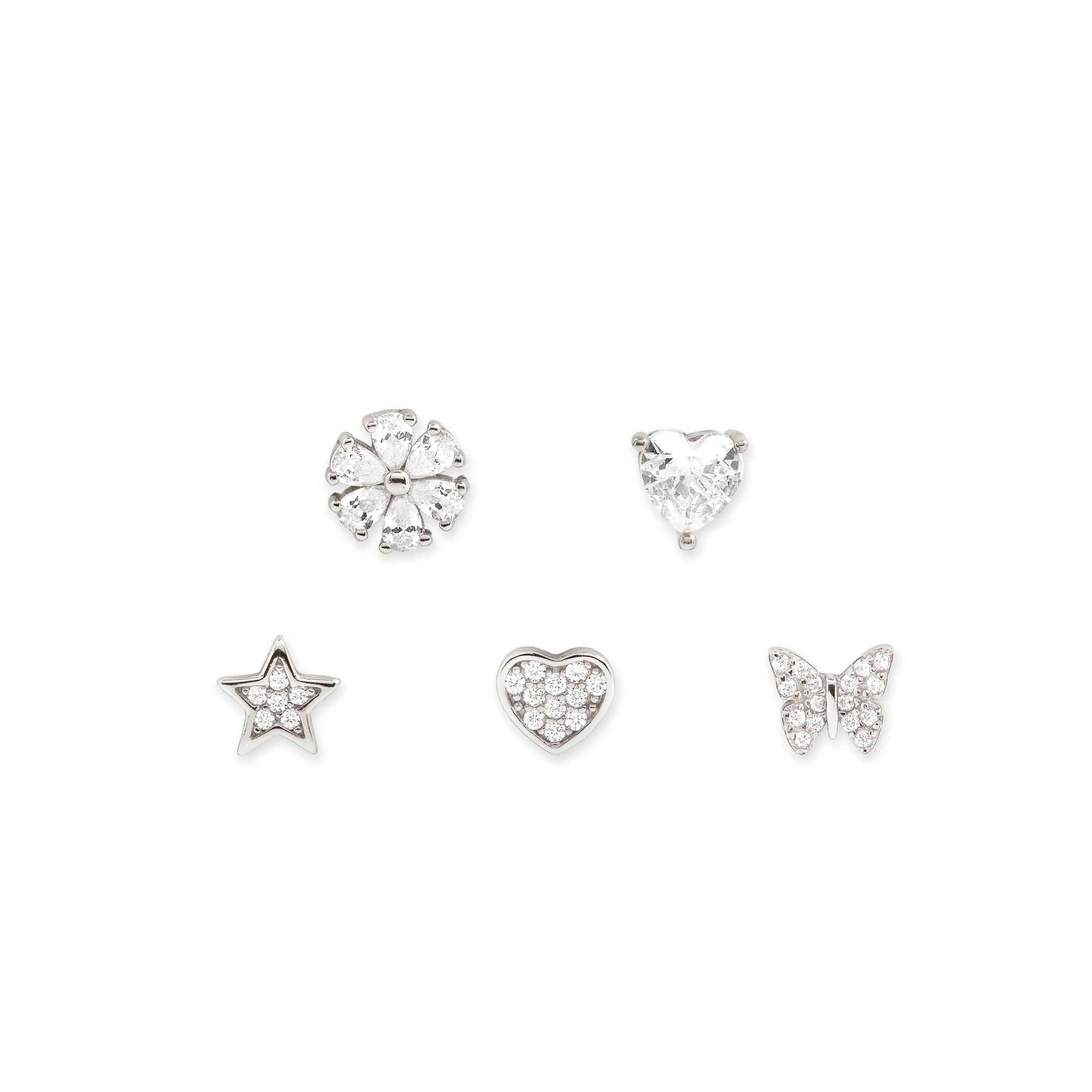 Sweetrock Nature 5 earring set sterling silver