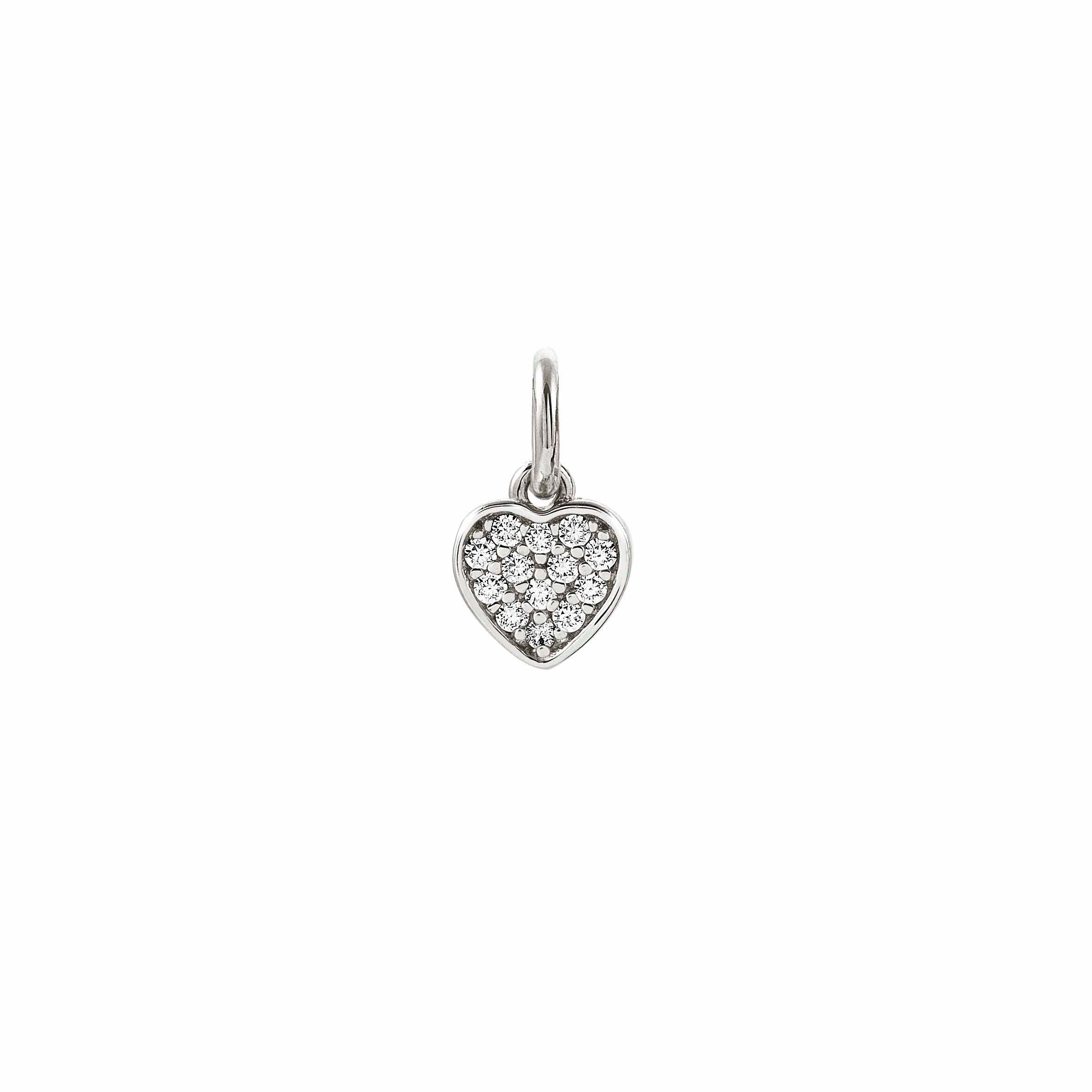 Silver Heart with Cubic Zirconia