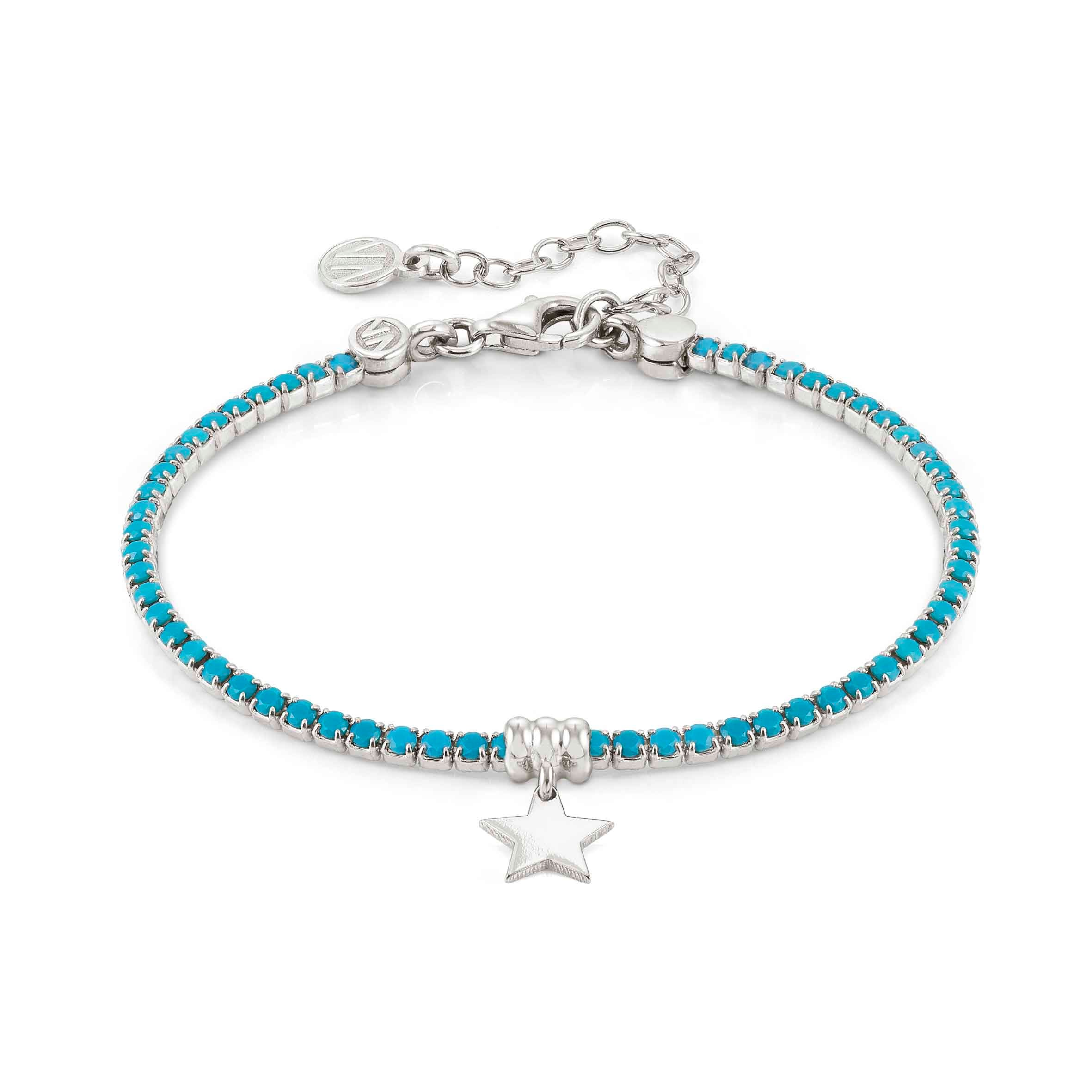 Chic&Charm bracelet, Star, Turquoise CZ