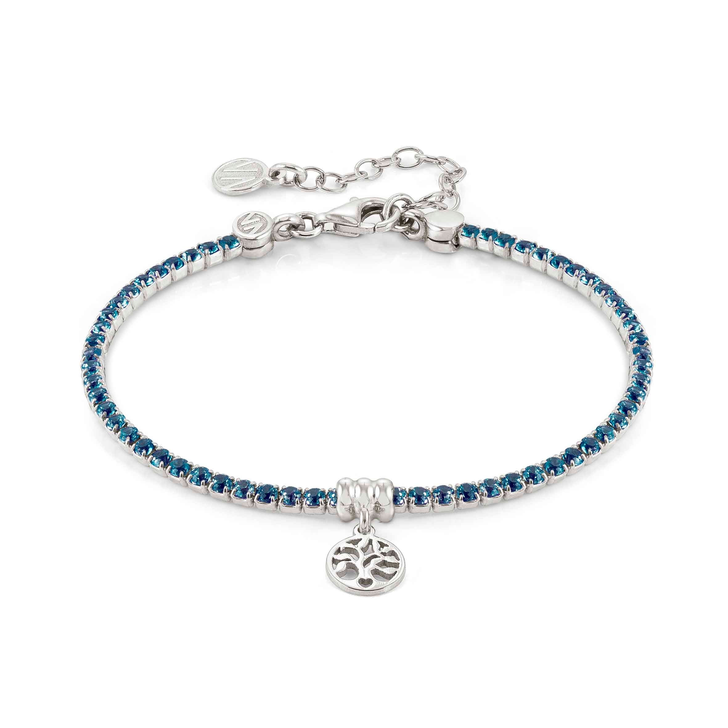 Chic&Charm bracelet, Tree of Life, Blue CZ