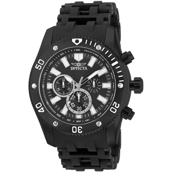 Invicta Men's 14862 Sea Spider Black Polyurethane and Stainless Steel Watch
