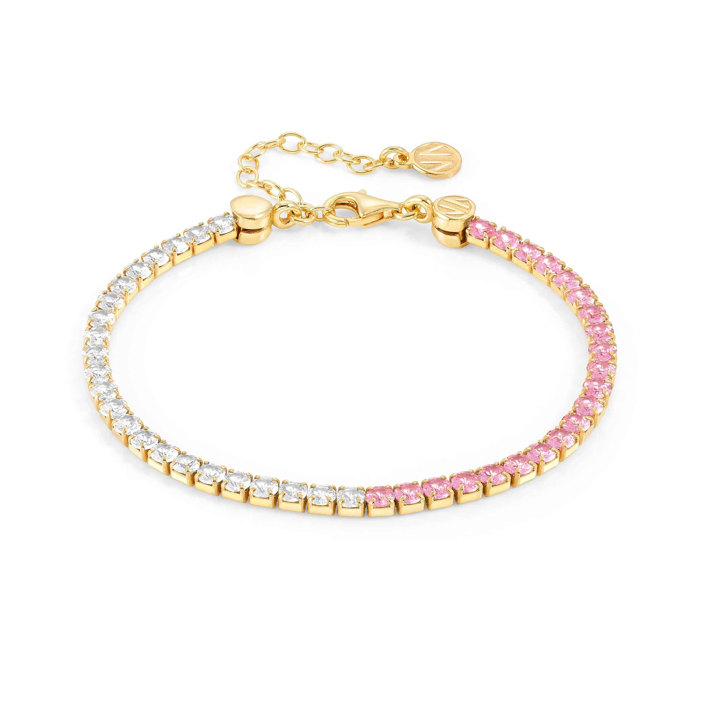 Chic&Charm Joyful Ed bracelet, White and Pink stones