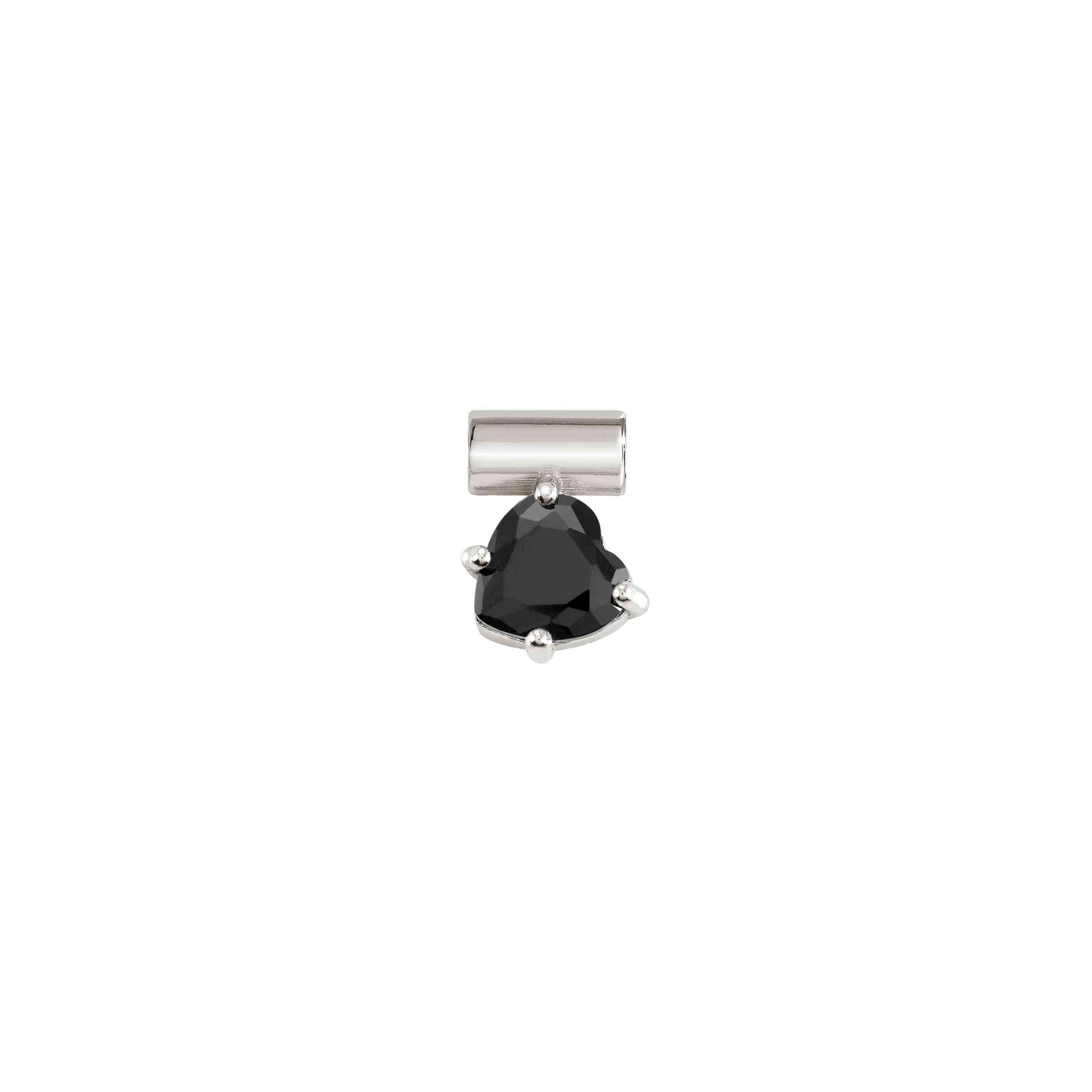 SeiMia Charm - Heart, Black Stone