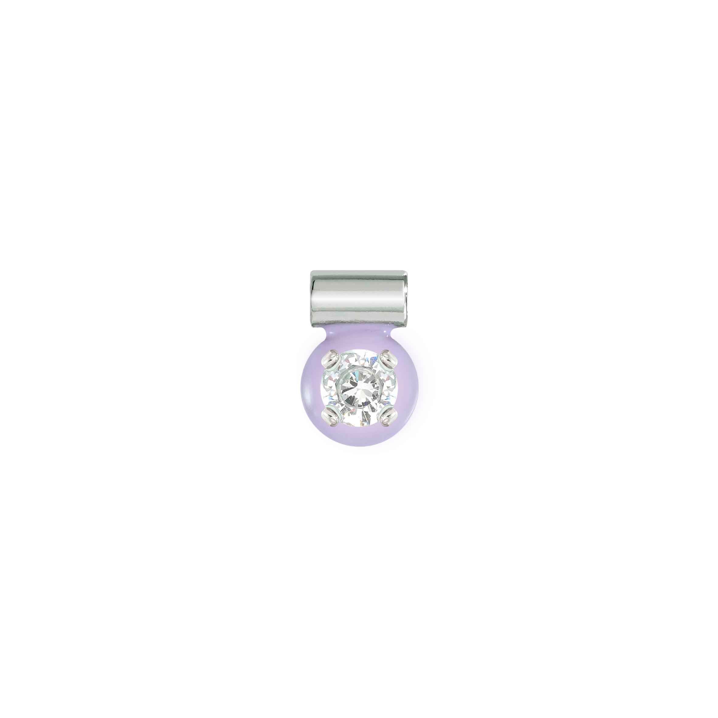 SeiMia pendant, CZ with Lilac enamel