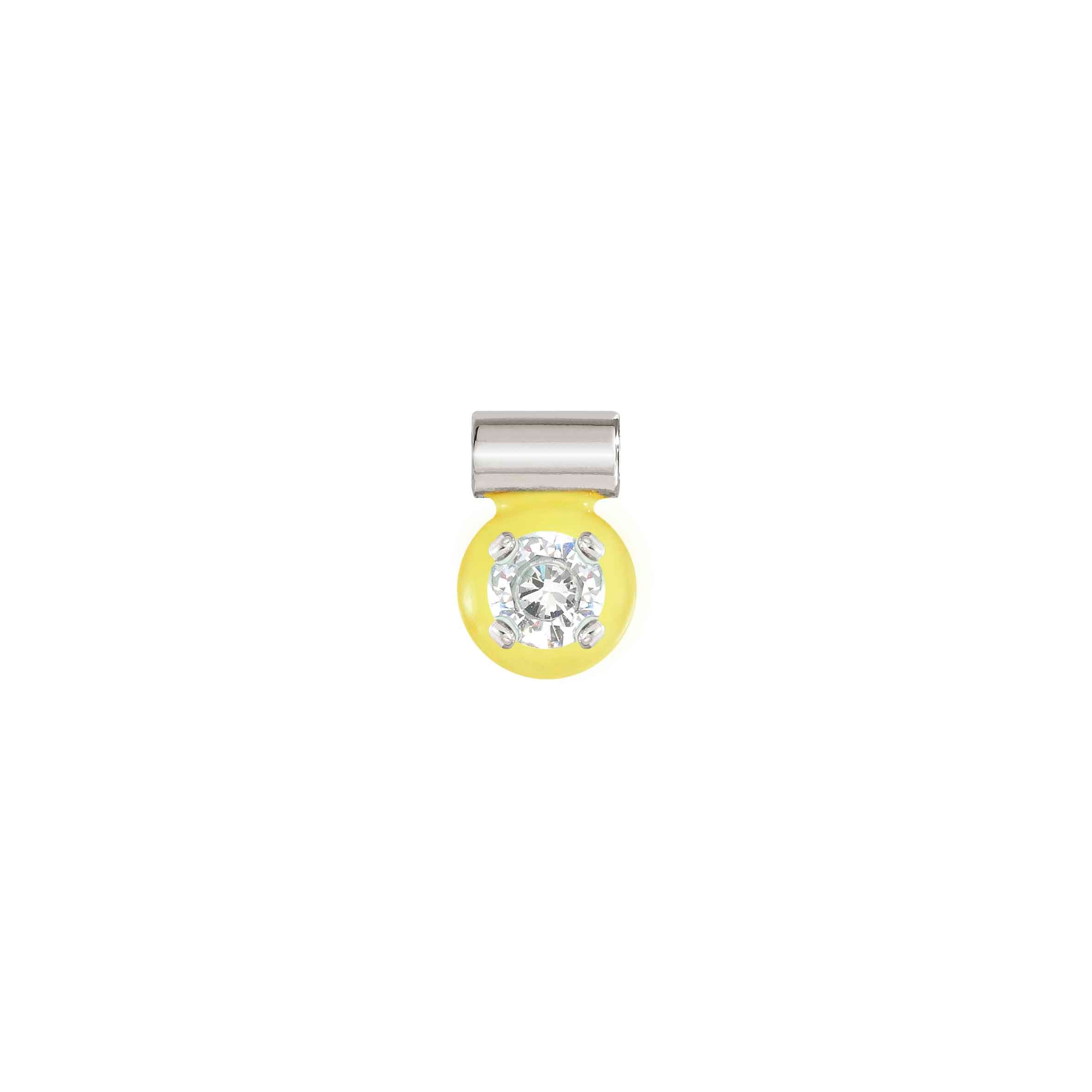 SeiMia pendant, CZ with Yellow enamel