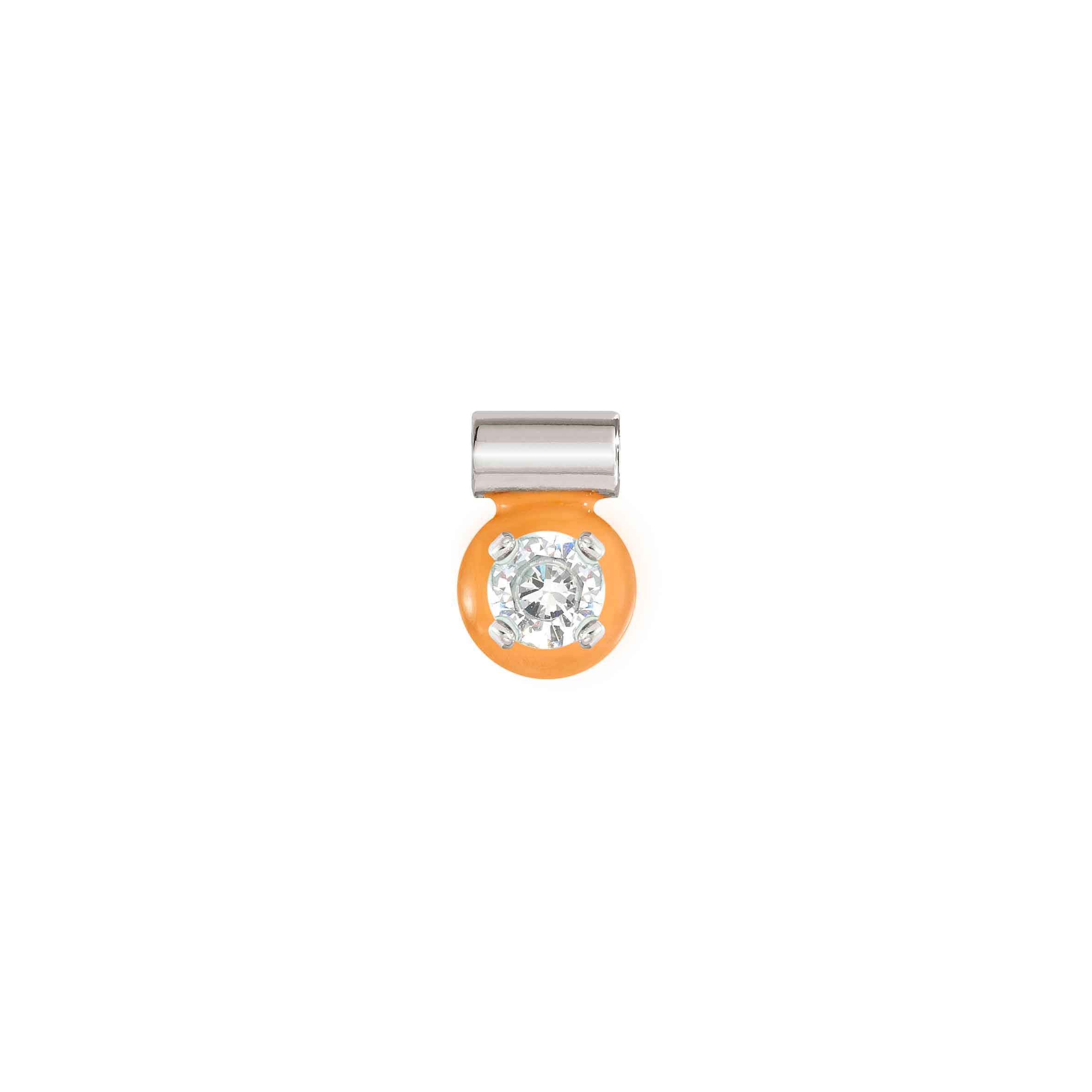 SeiMia pendant, CZ with Orange enamel