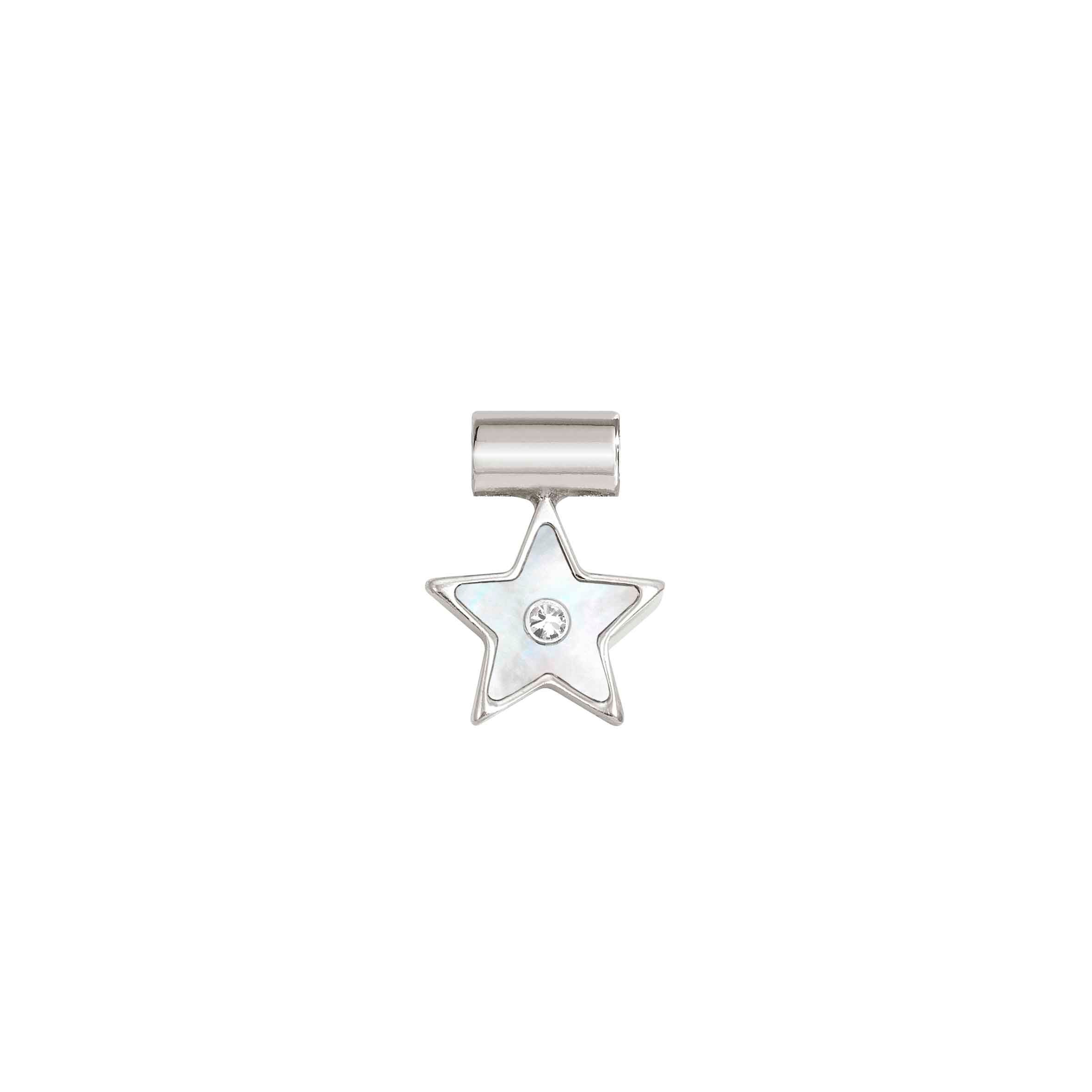 SeiMia pendant, White Mother of Pearl Star, CZ