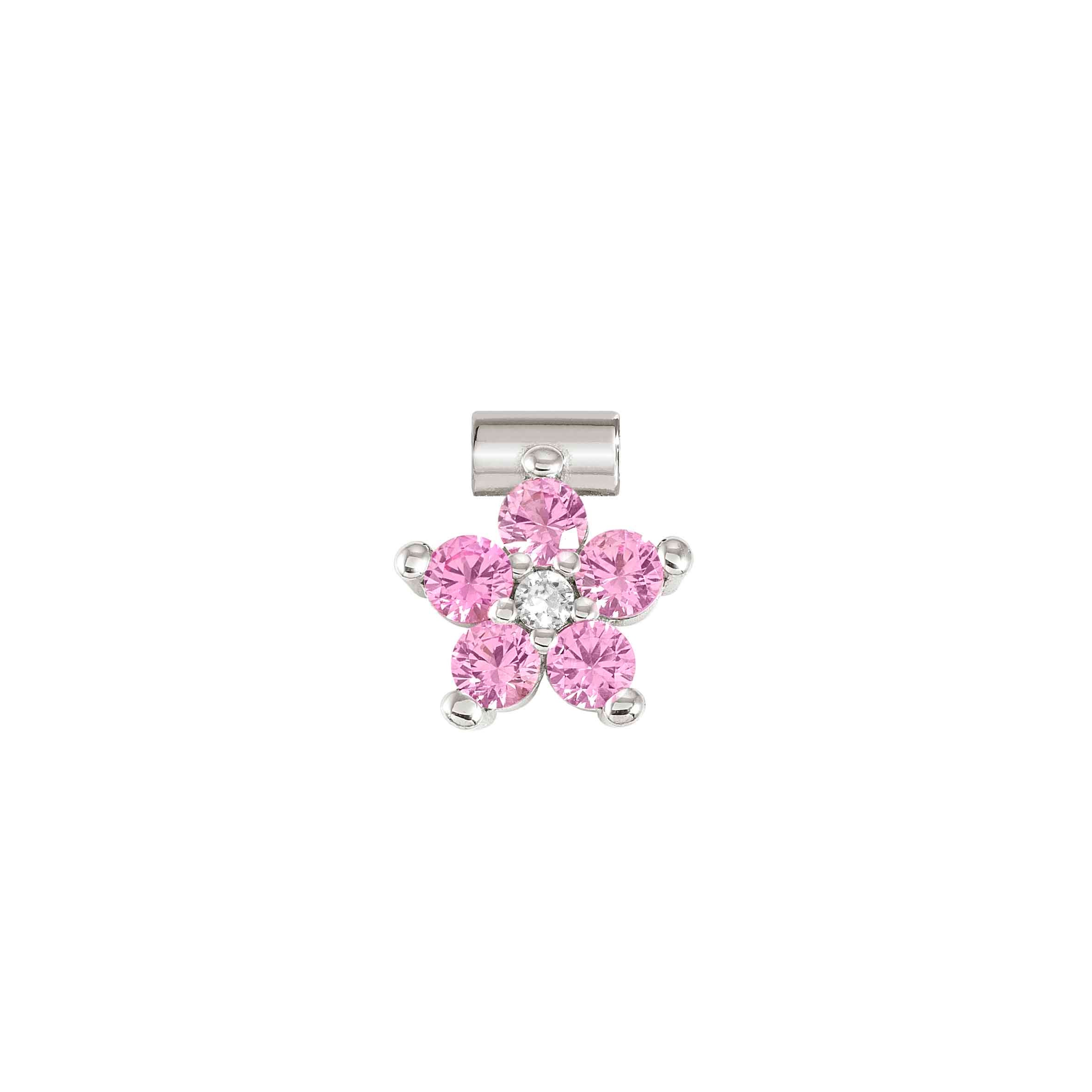 SeiMia pendant, large Flower, Pink and White
