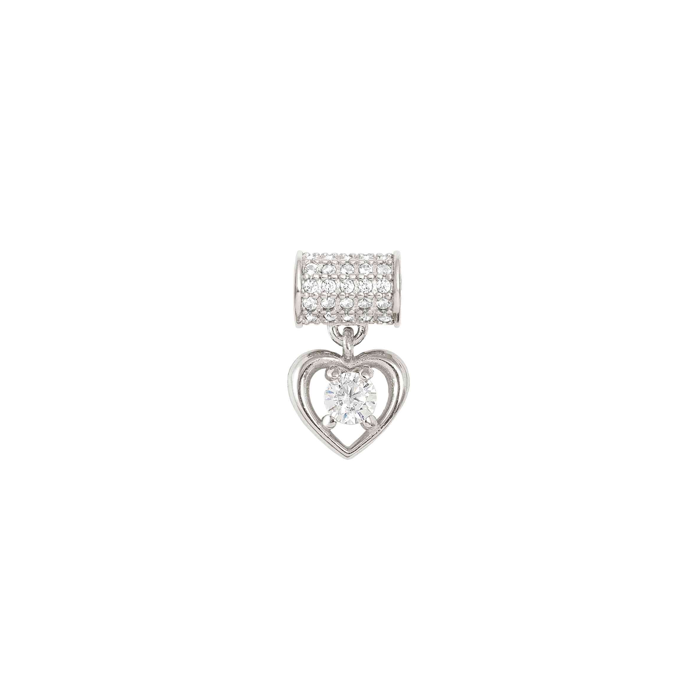 SeiMia spacer tube, Heart with CZ