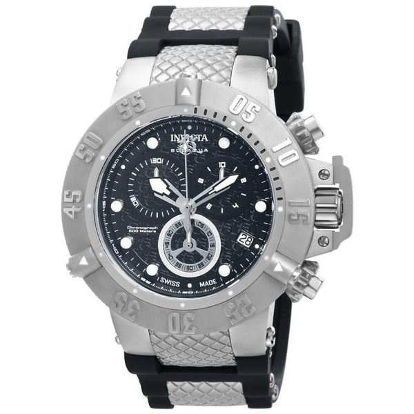Invicta Men's 14941 Subaqua Noma III Chronograph Black and Silver Polyurethane and Stainless Steel Watch