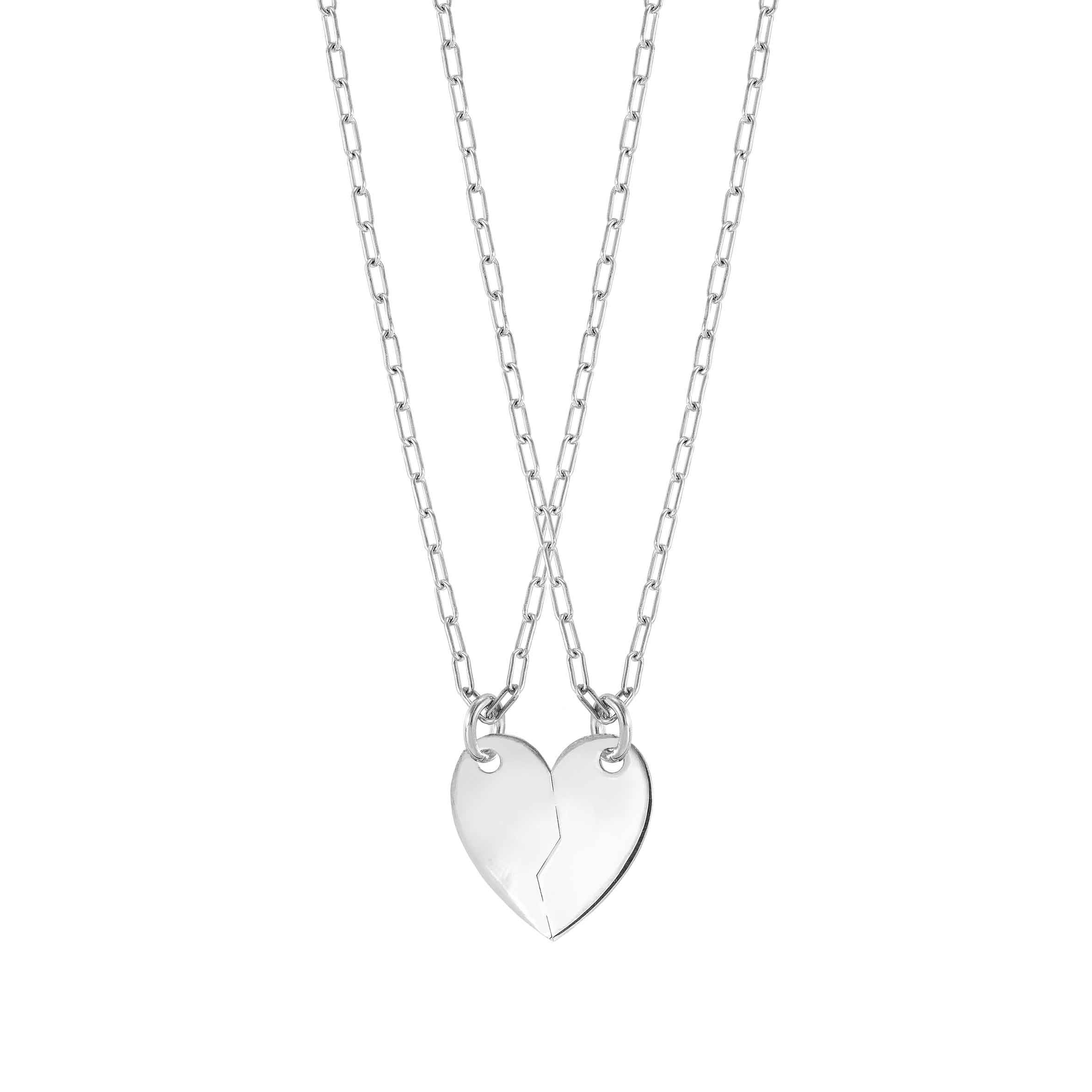 Made for You 2 necklaces, Divided Heart